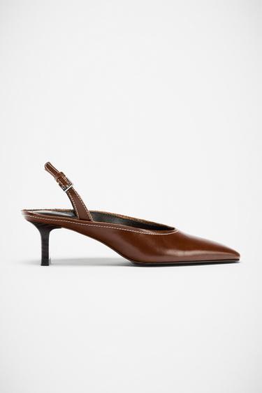ZAPATO DESTALONADO PIEL LIMITED EDITION - Marrón de Zara
