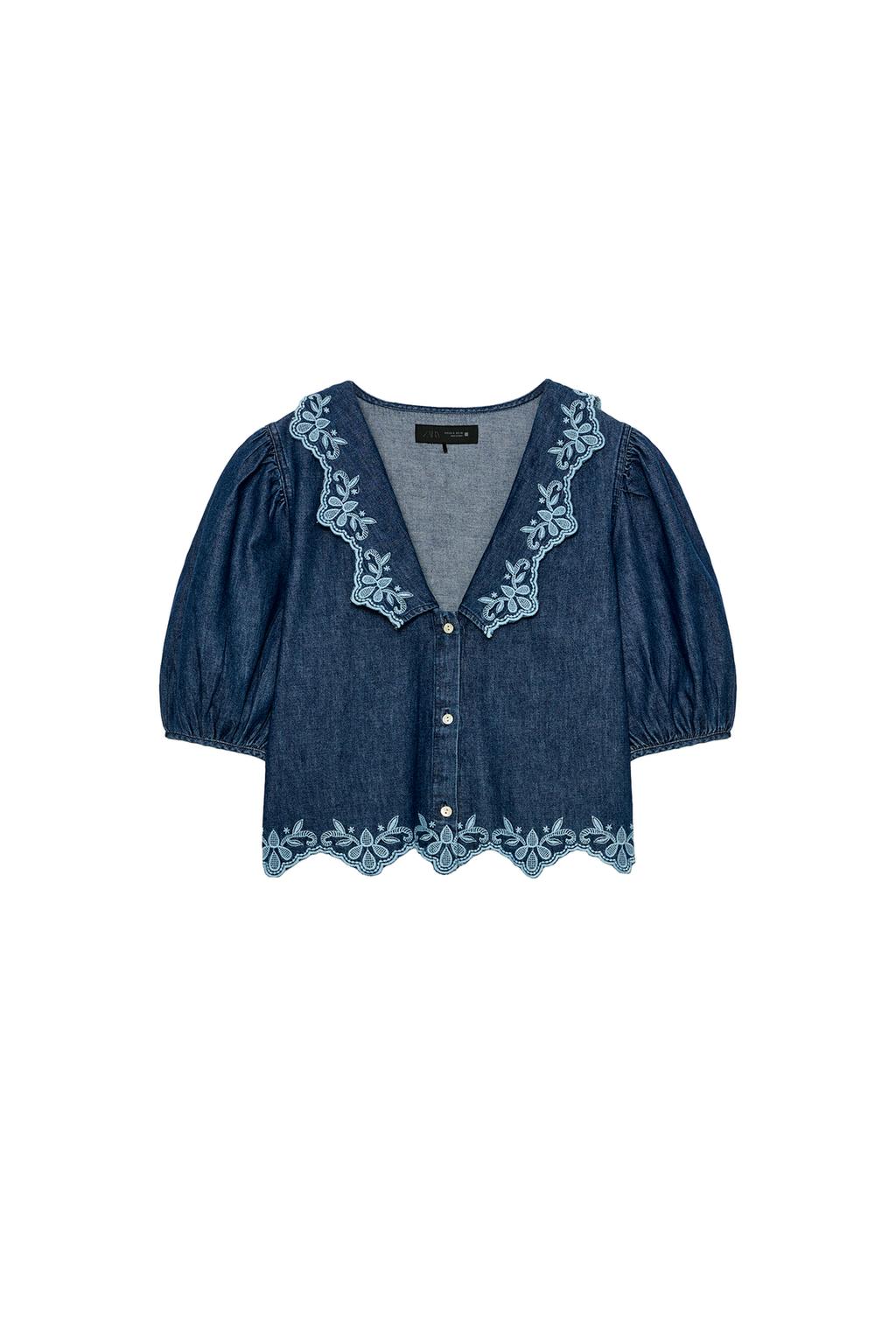 Z1975 EMBROIDERED DENIM SHIRT - image 3