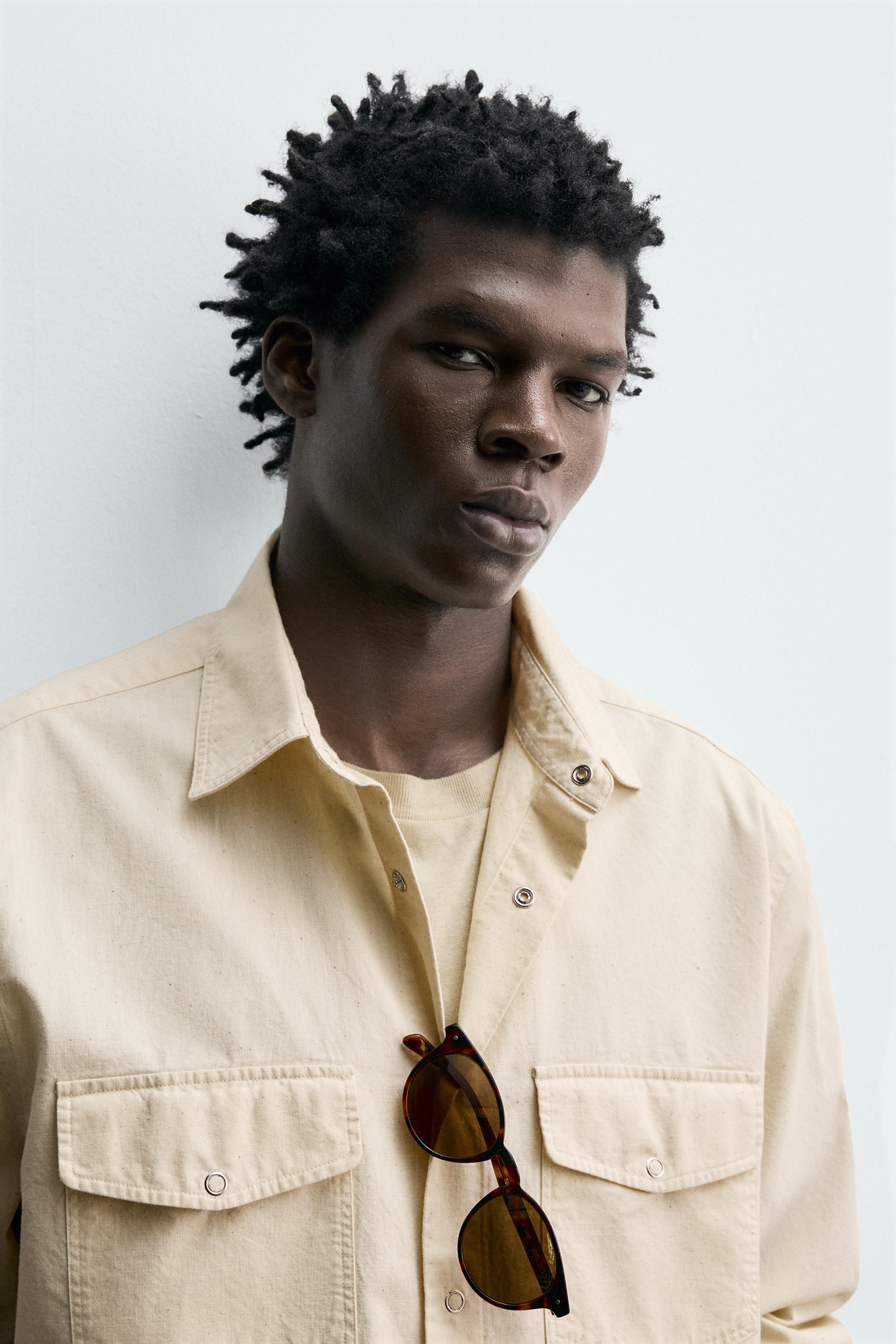 REGULAR FIT TEXTURED COTTON SHIRT