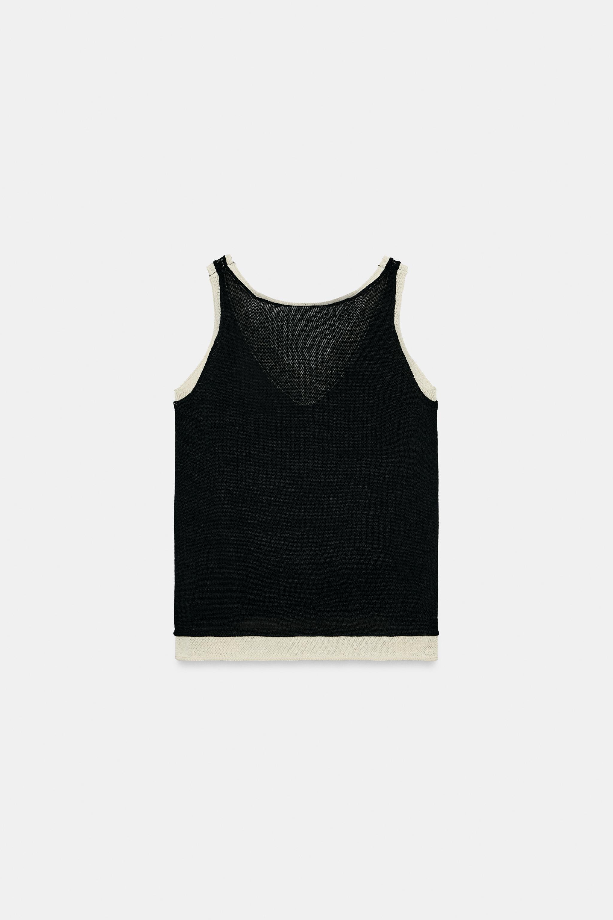 Женские свитеры Zara COMBINATION KNIT TOP — фото 8