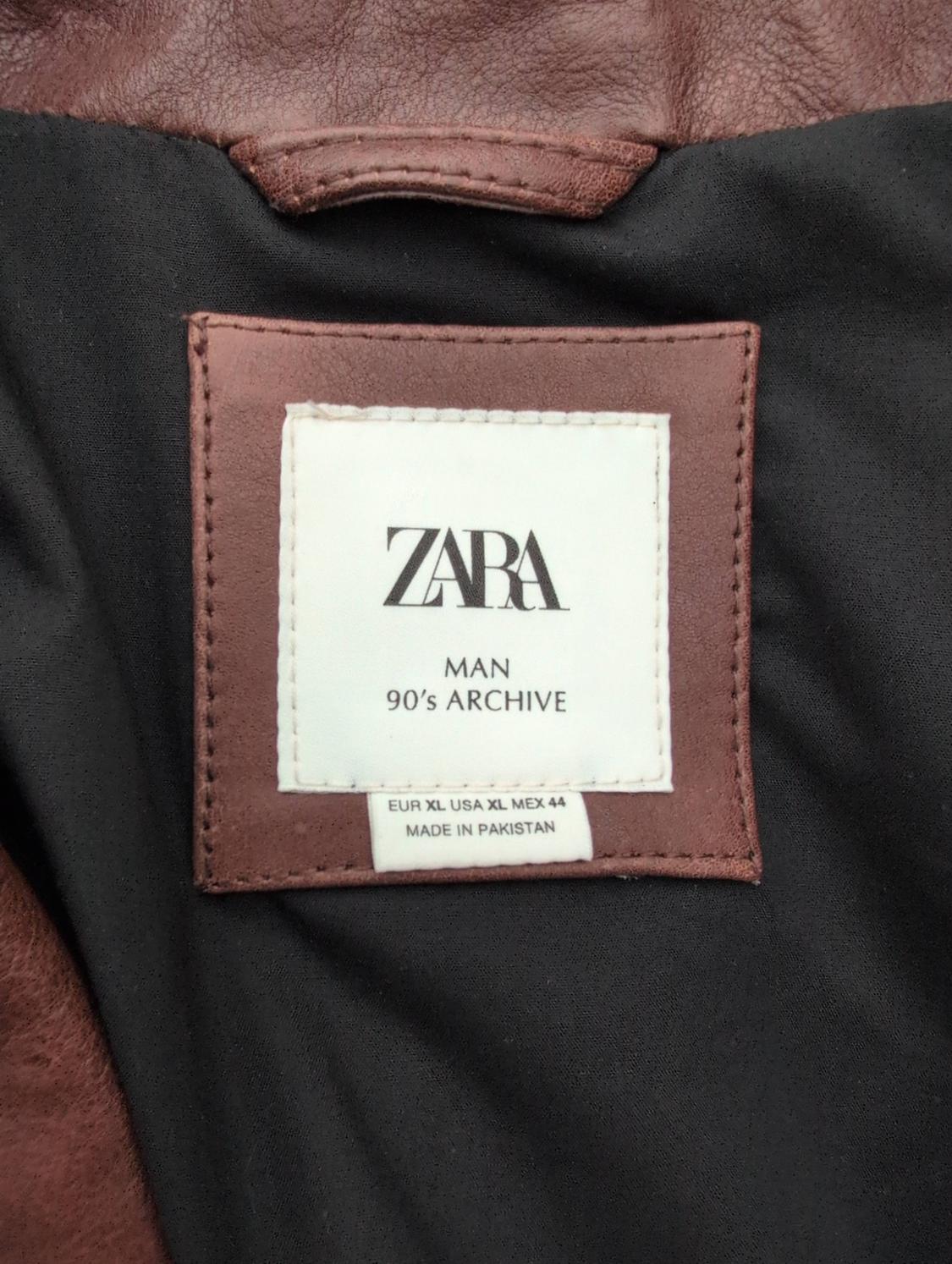 RELAXED FIT LEATHER BLAZER - Image 3