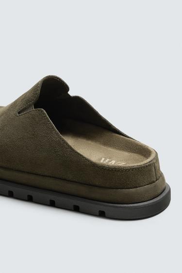 SABOTS EN CUIR ÉPAIS - Vert de Zara - Image 5