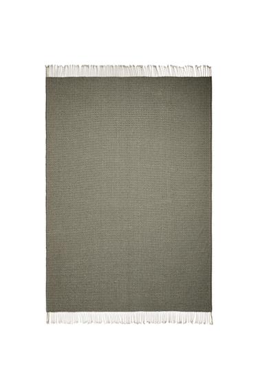 GEOMETRIC CHENILLE THROW - Green by Zara