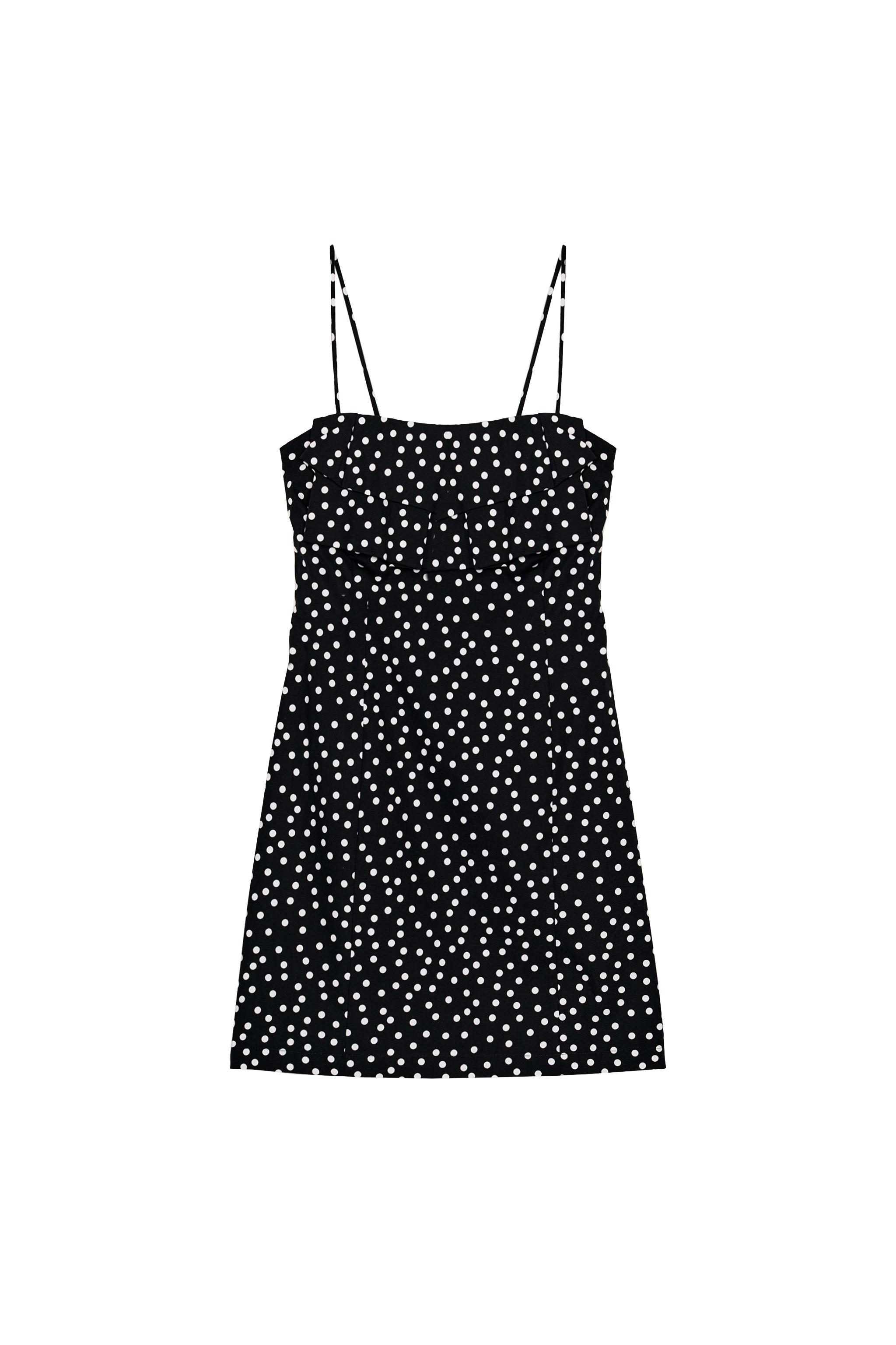 MINI POLKA DOT DRESS - Black / White | ZARA United States MINI POLKA DOT DRESS - Black / White | ZARA United States