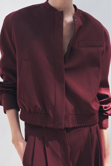 BOMBER ZW COLLECTION - Burgundsk od Zara