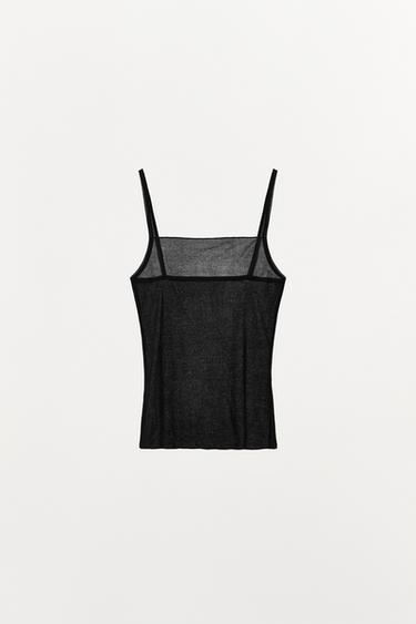 SOFT STRAPPY TOP - Black by Zara