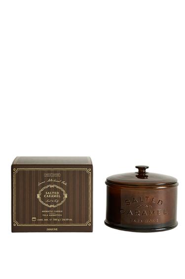 (700 G) SALTED CARAMEL SCENTED CANDLE - Cream by Zara