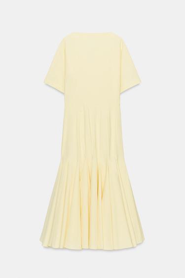 ROBE POPELINE ZW COLLECTION - Jaune clair de Zara - Image 7