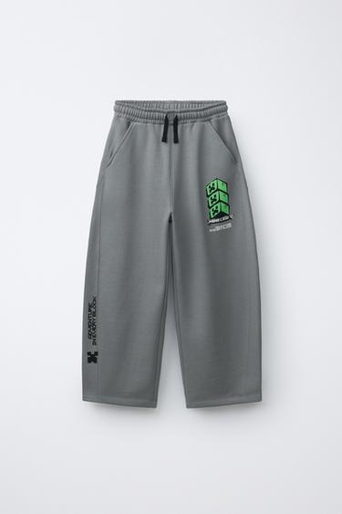 MINECRAFT © MOJANG AB. ™ BARREL TROUSERS - Grey by Zara