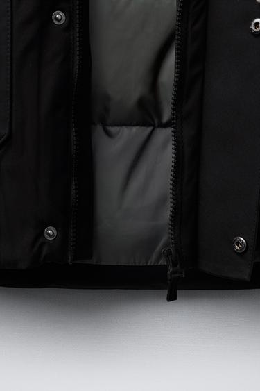LONG FEATHER AND DOWN WATER-REPELLENT PUFFER JACKET WITH DETACHABLE FAUX FUR HOOD - Black by Zara - Image 8