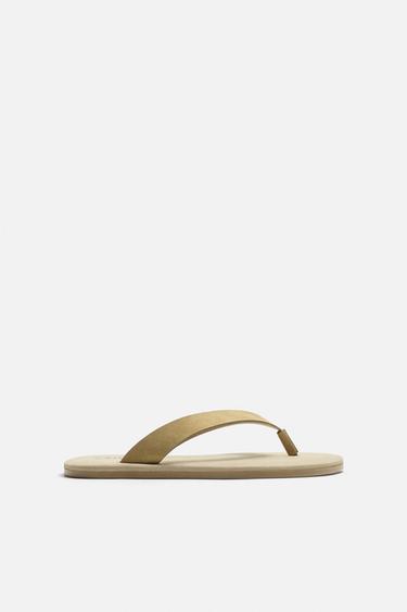Zara STRAPPY SANDALS - Taupe Gray