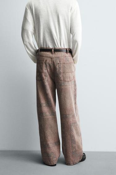 PANTALON BAGGY FIT IMPRIMÉ BANDANA - Imprimée de Zara - Image 2