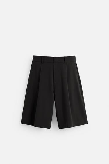 RELAXED FIT PLEATED BERMUDA SHORTS - Dark brown by Zara - Image 6