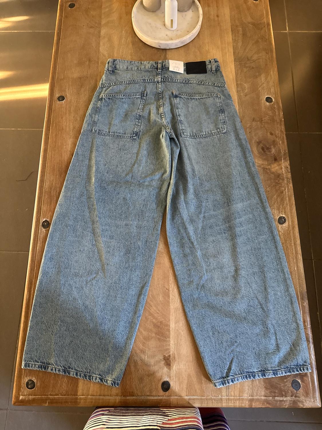 ZW COLLECTION LOOSE BARREL MID-WAIST JEANS - Image 2