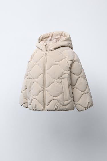 Zara RUBBERIZED PUFFER JACKET - Sand