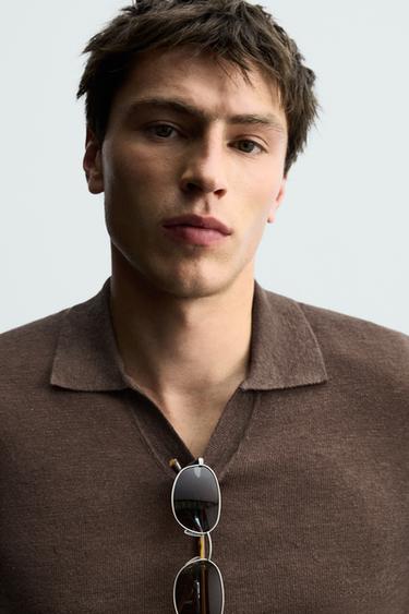 POLO REGULAR FIT 100% LIN - Marron de Zara - Image 5