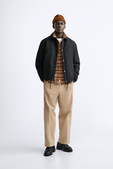 СТЕГАНАЯ КУРТКА ИЗ ВЫСОКОТЕХНОЛОГИЧНОЙ ТКАНИ — ЧЕРНЫЙ от Zara — изображение 0