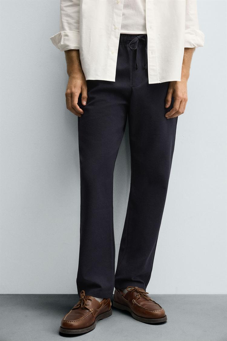 ZARA COMFORT JOGGER WAIST TROUSERS