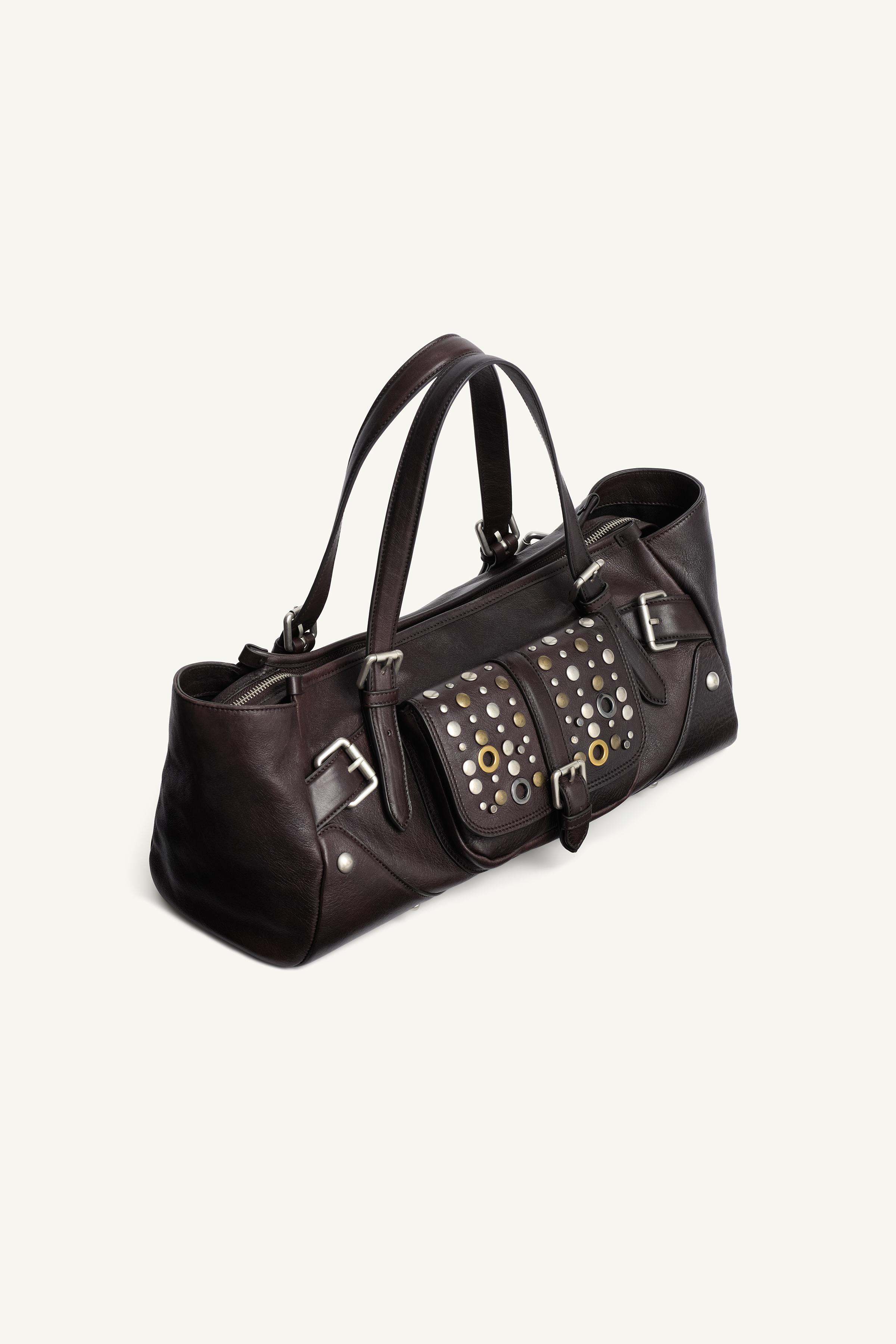 Limited Edition Studded Leather Shoulder Bag by Zara