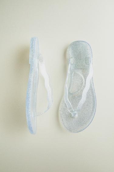 GLITTERY SANDALS - Transparent by Zara