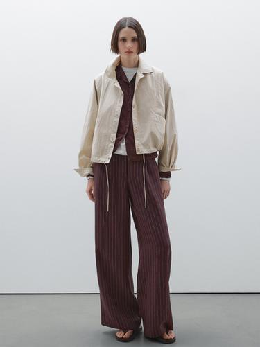 Zara Bomber jacket with seams and gathering - Reds - Image 0
