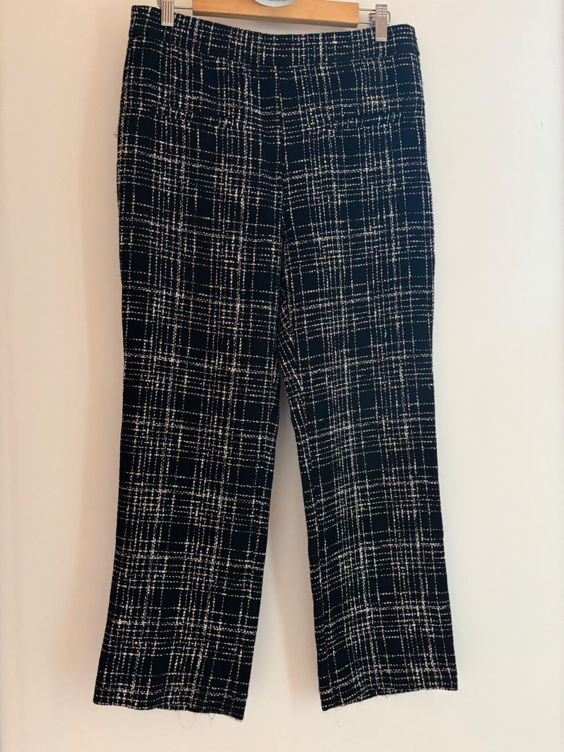 TEXTURED CHECKED TROUSERS