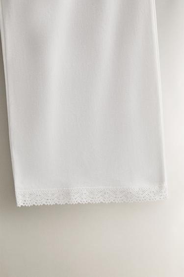 PANTALON JERSEY DE COTON - Blanc de Zara - Image 3