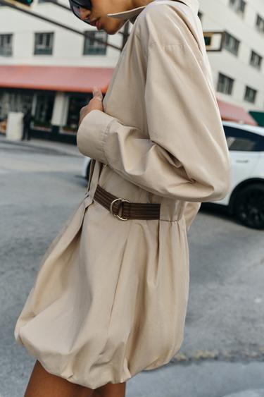 ROBE COURTE BALLON - Beige de Zara - Image 4