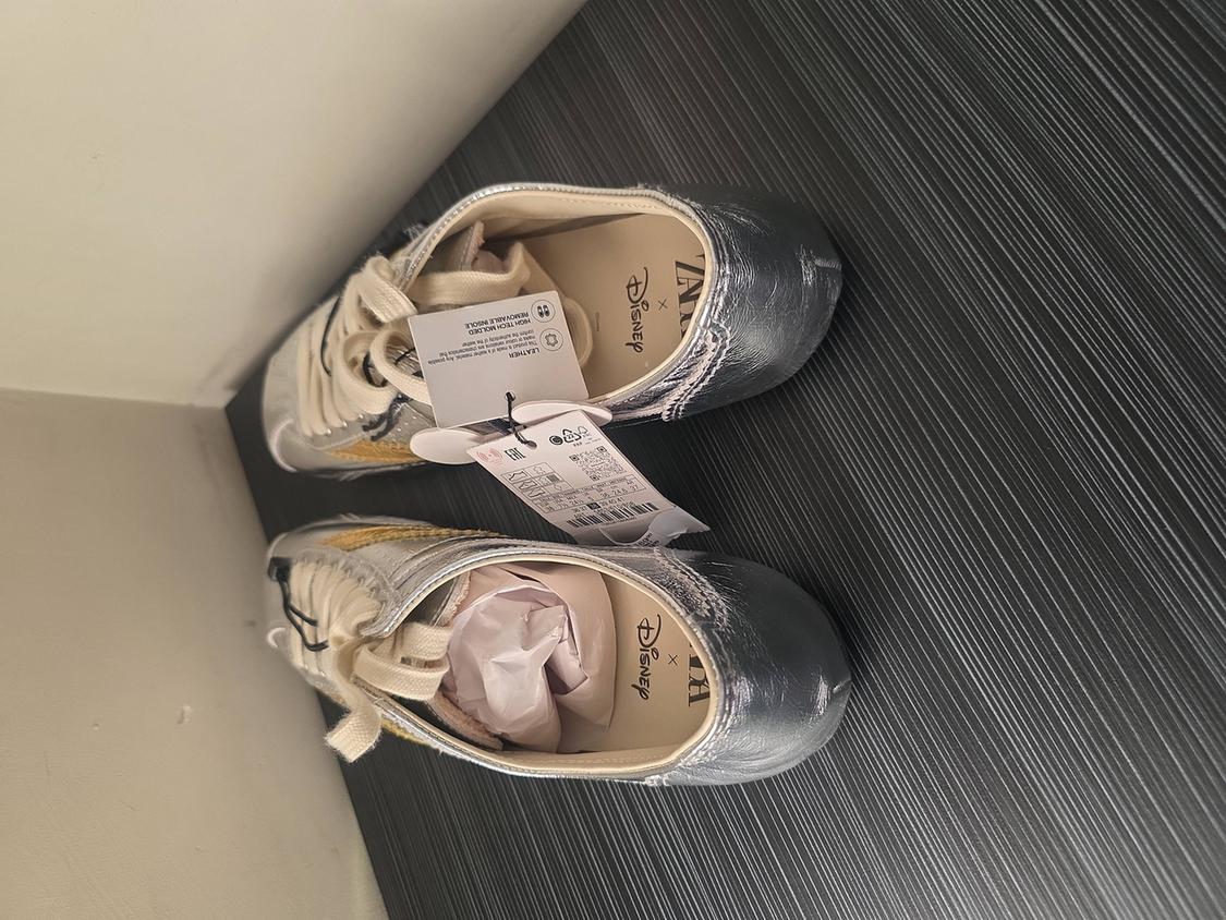 METALLIC LEATHER TRAINERS HARRY LAMBERT FOR ZARA x DISNEY - Image 2