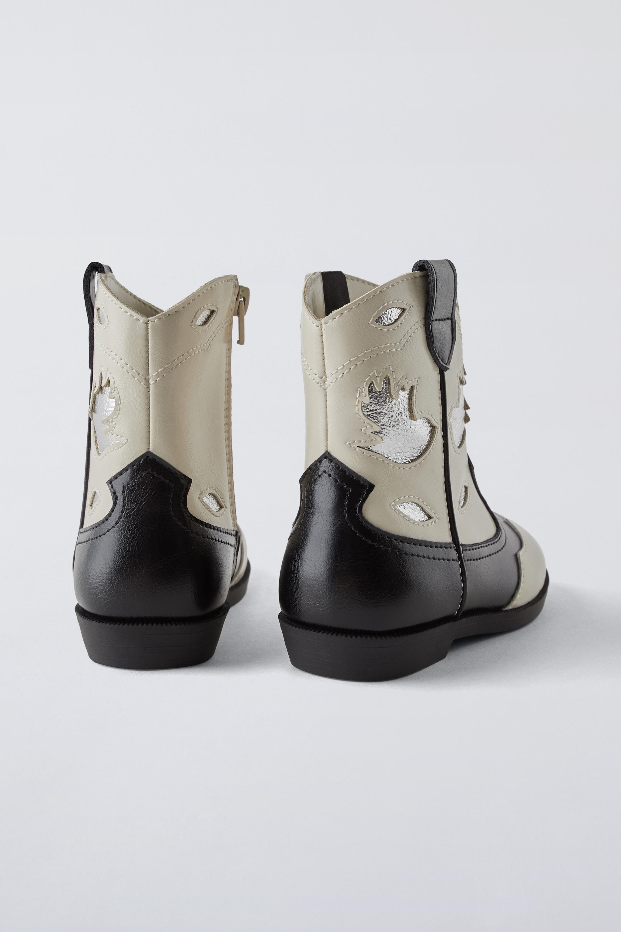 Zara white cowboy boots hotsell
