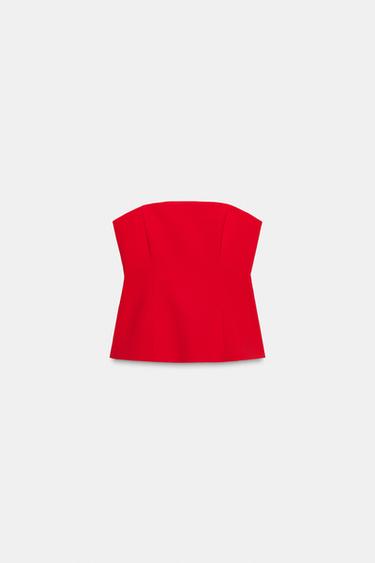 TOP PALABRA DE HONOR - Rojo de Zara