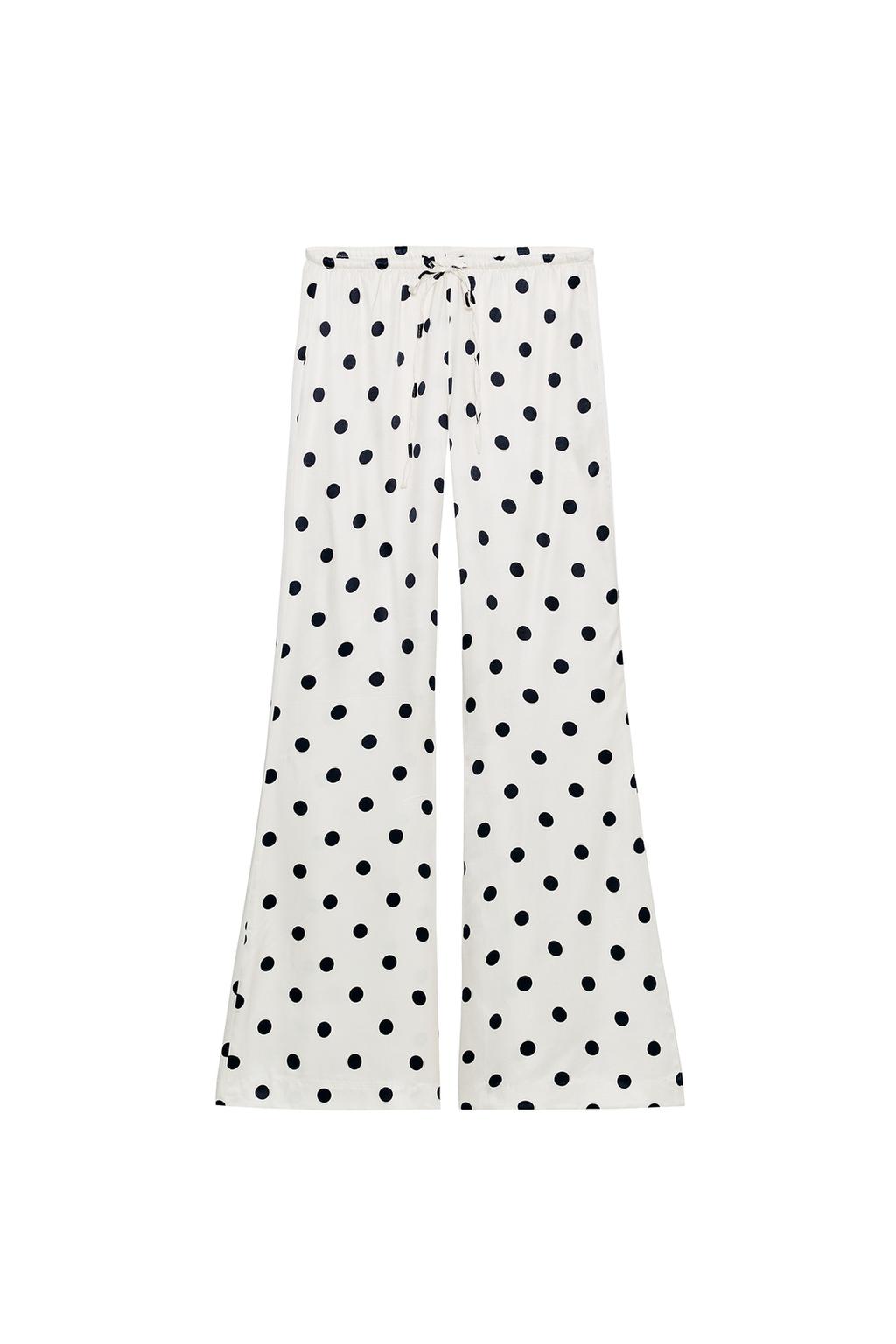 POLKA DOT SATIN EFFECT DRAWSTRING PANTS - image 3