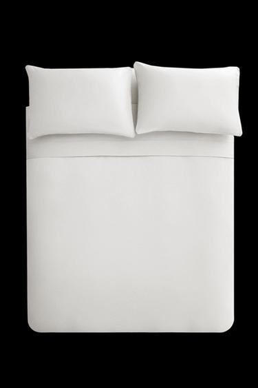 Zara SATEEN DUVET COVER (500 THREAD COUNT) - White - Image 0