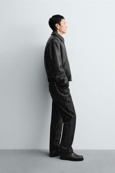 QUILTED FAUX LEATHER JACKET - Black by Zara - Image 3