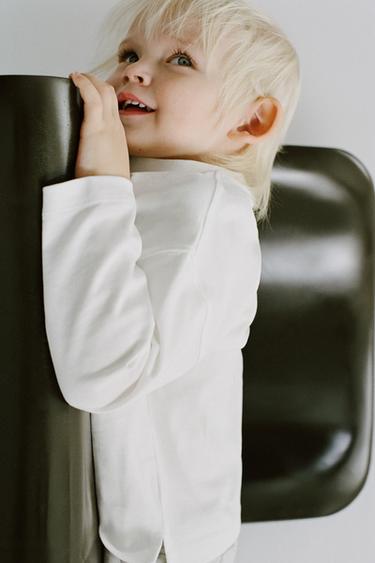 T-SHIRT LOURD BRODÉ - Blanc de Zara