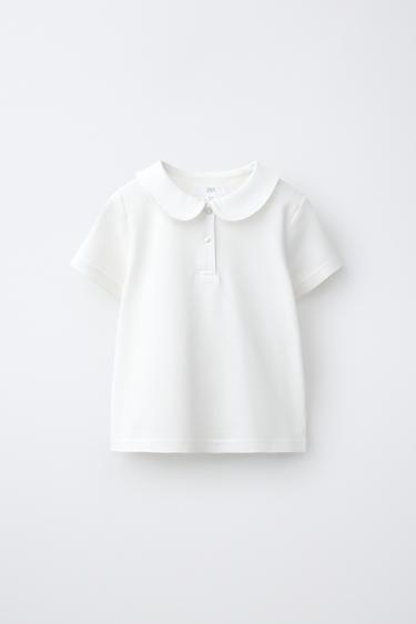 ПОЛО ПИКЕ С ВОРОТНИКОМ ПИТЕР ПЭН — БЕЛЫЙ от Zara