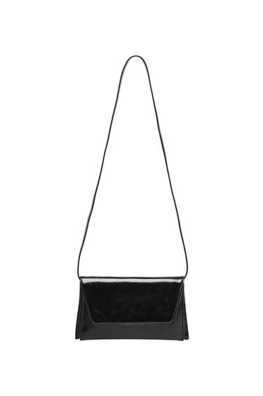PATENT EFFECT MINI CROSSBODY BAG - Black by Zara