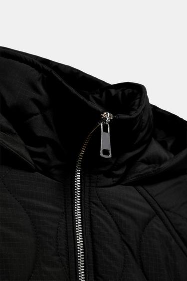HOODED PUFFER JACKET - Black by Zara