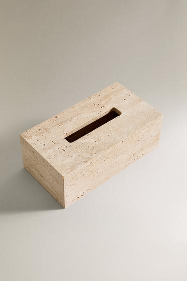 BOÎTE À MOUCHOIRS MARBRE BEIGE - Beige de Zara - Image 1