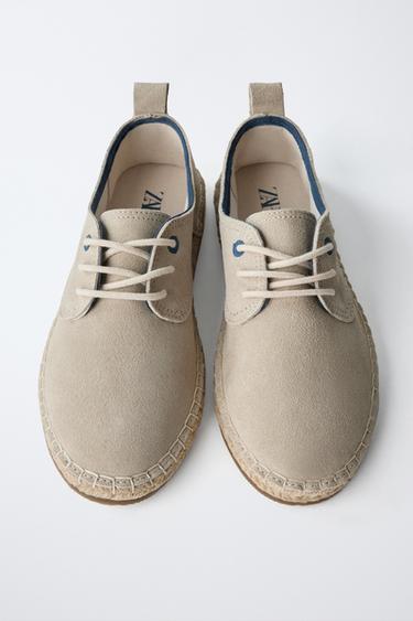 DERBYS JUTE CUIR ÉDITION LIMITÉE - Gris argent de Zara - Image 3