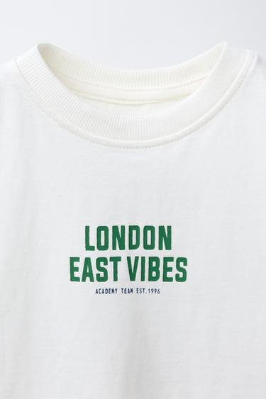T-SHIRT DE JOGGING AVEC INSCRIPTION - Blanc de Zara - Image 2