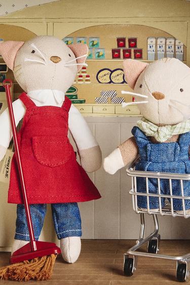 SET KINDER-PLÜSCHTIERE KATZENFAMILIE (3ER-SET) - Bunt von Zara