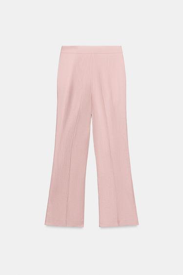 100% LINEN STRAIGHT TROUSERS - Beige-pink by Zara - Image 2