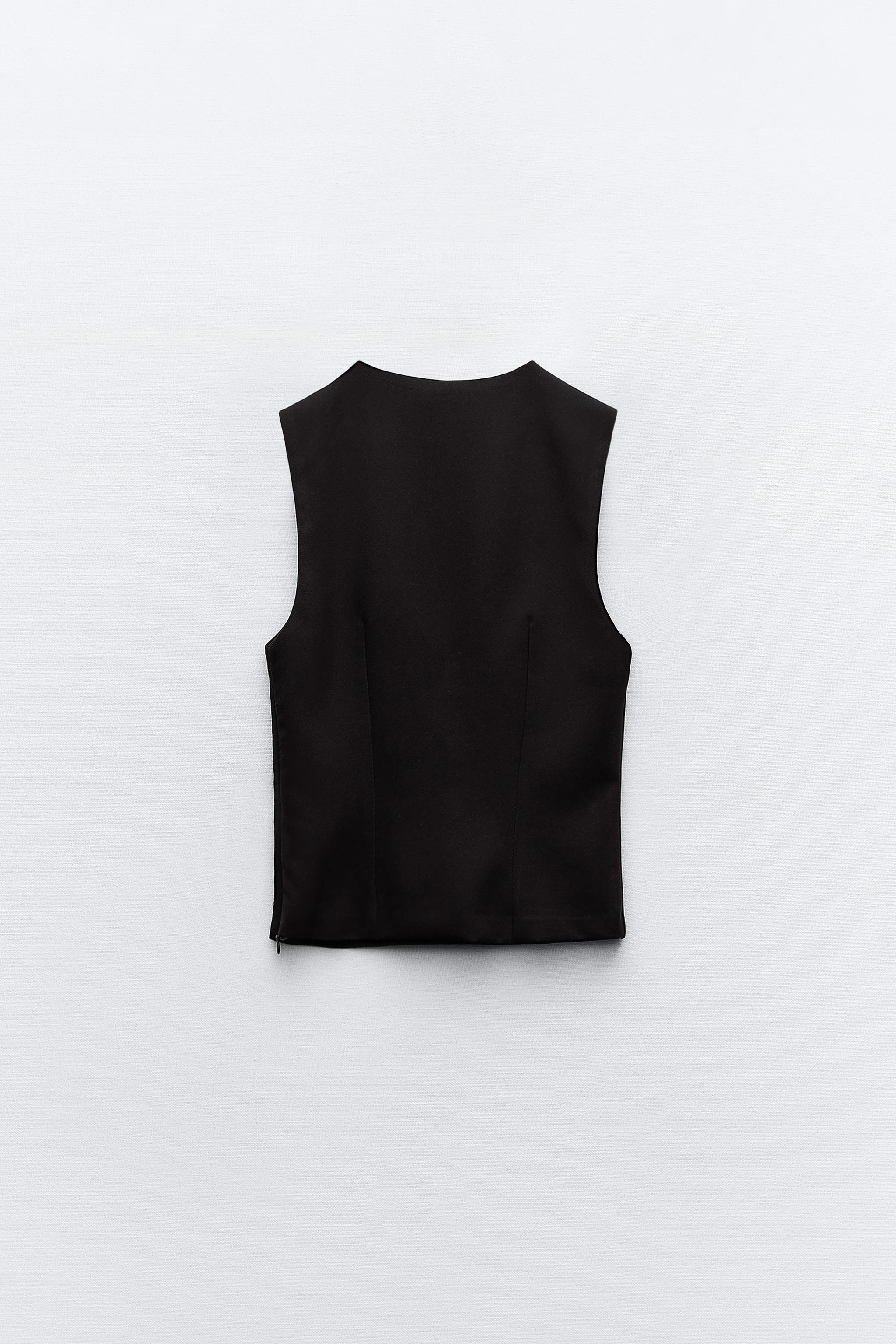 STRETCHY FITTED TOP - Black