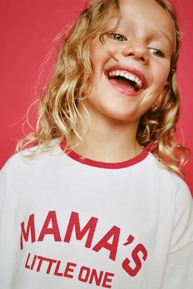 ФУТБОЛКА С ТЕКСТОВЫМ ПРИНТОМ — БЕЛЫЙ от Zara
