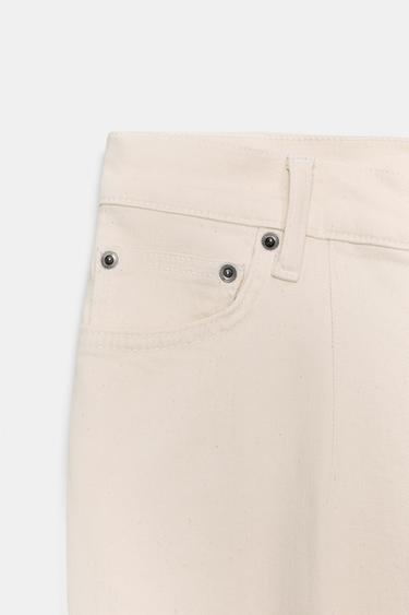 ZW COLLECTION MID-WAIST BOOTCUT JEANS - Ecru by Zara - Image 7