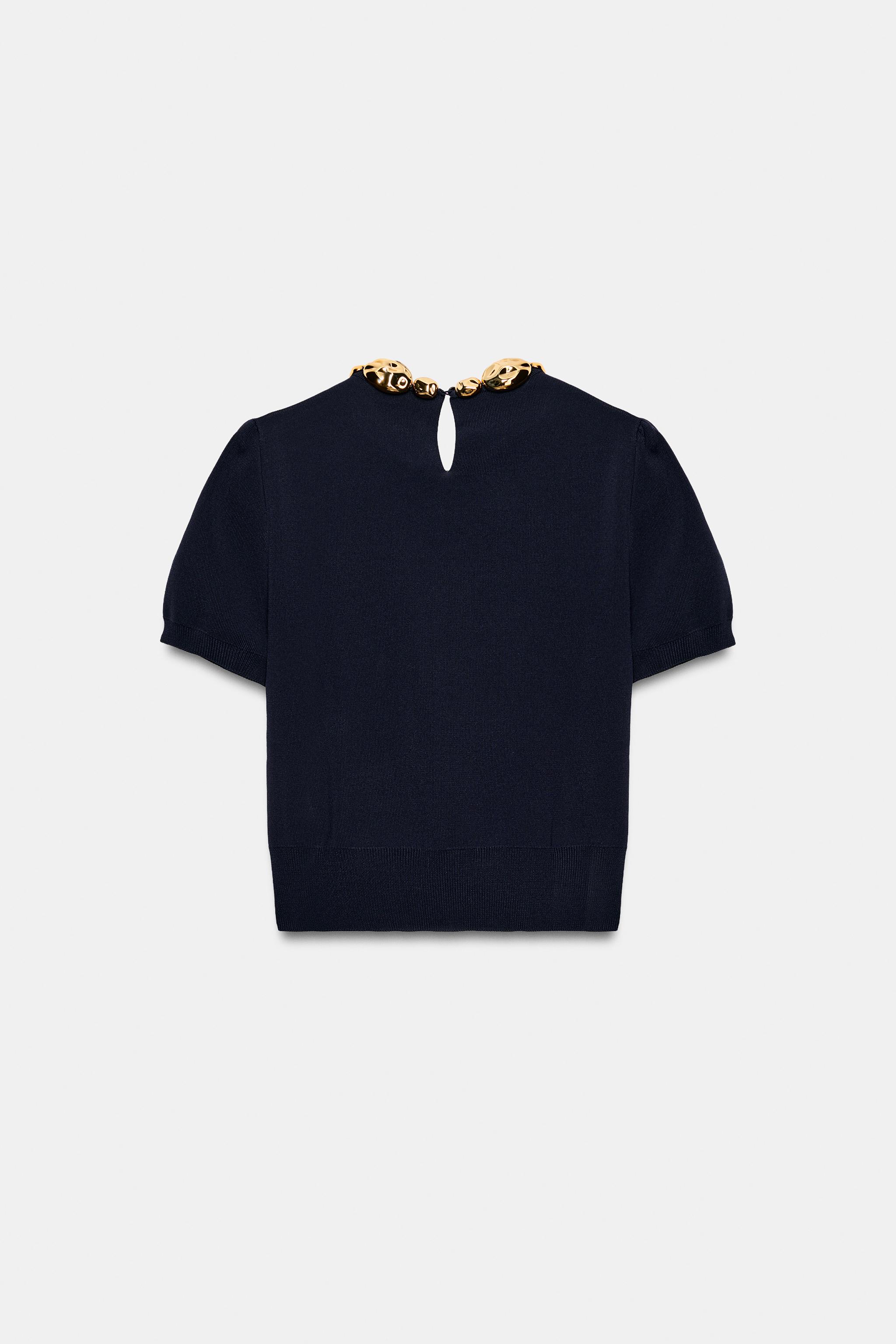 TOP EN MAILLE À BOULES