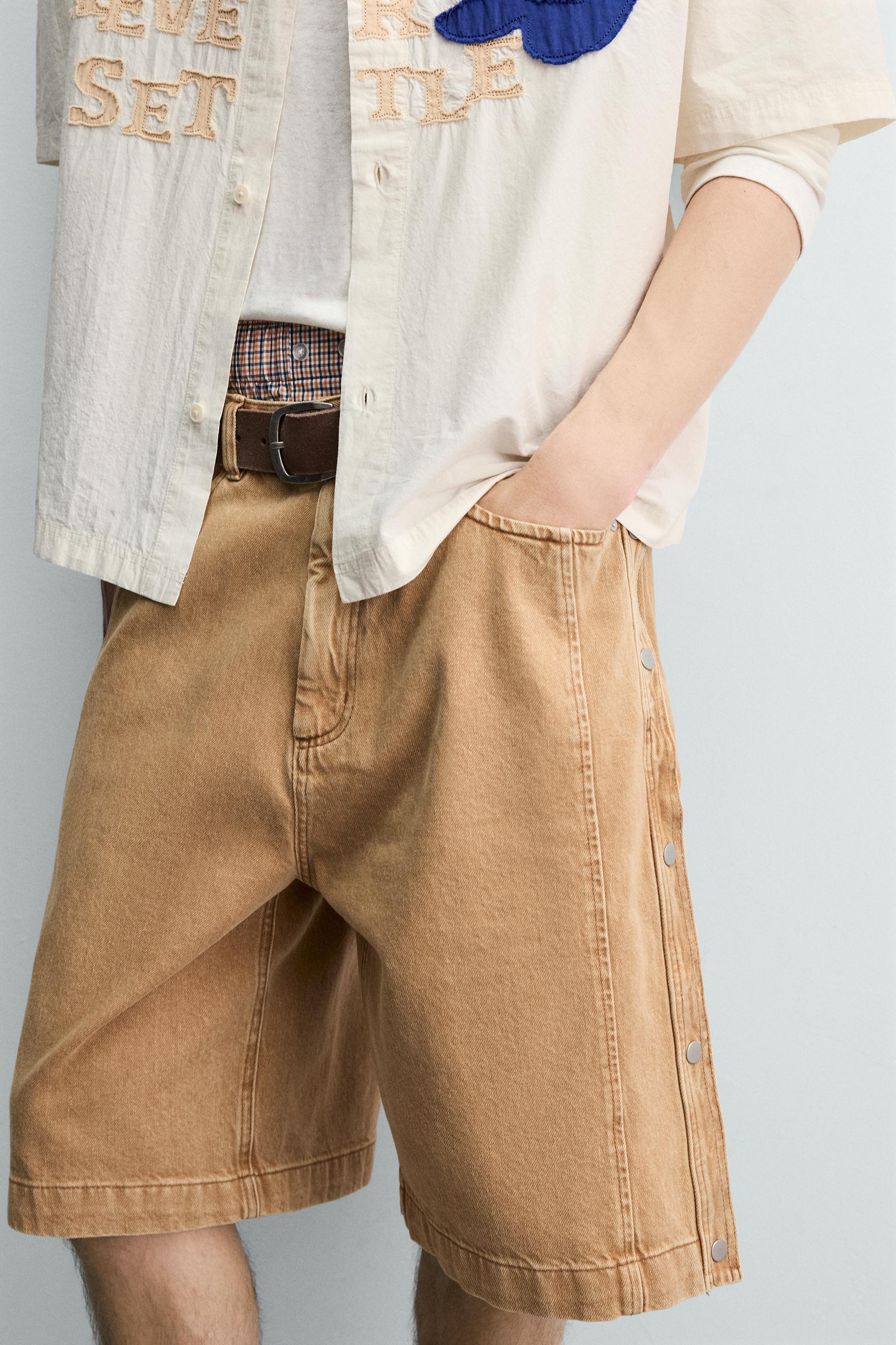 BUTTONED BAGGY FIT SHORTS