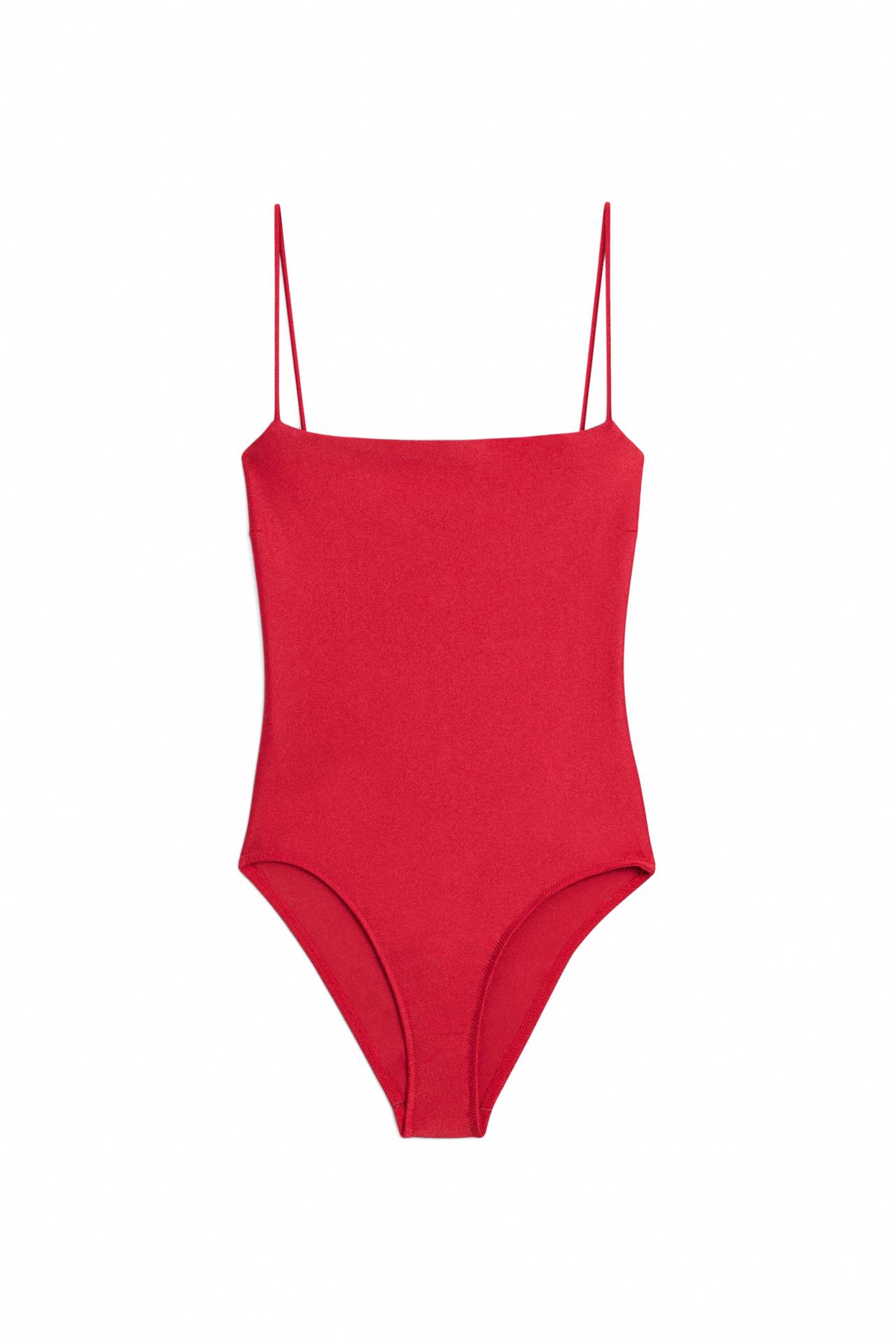 Swimsuit with thin straps — Red