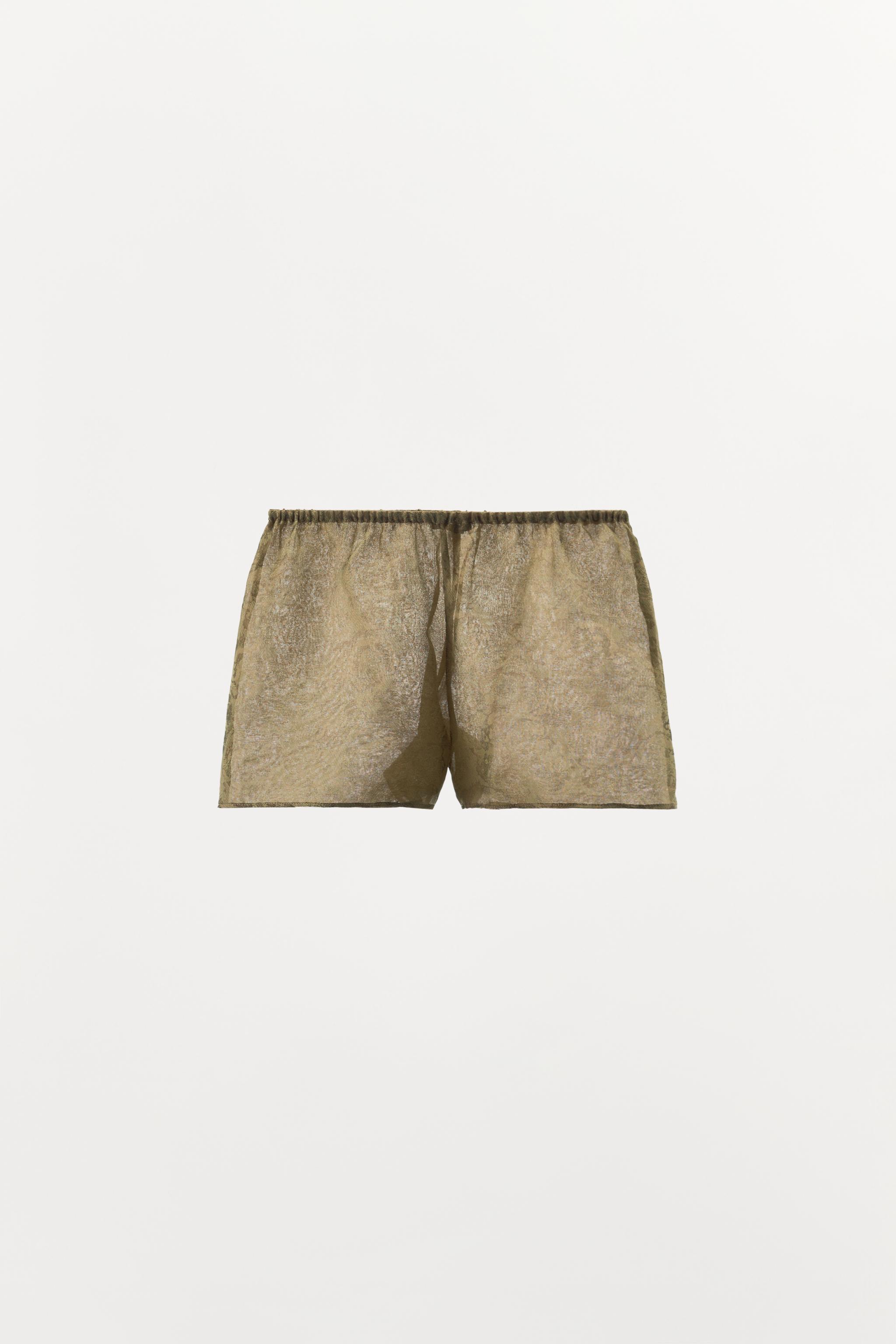Женские шорты Zara CUPRO BLEND JACQUARD SHORTS — фото 6